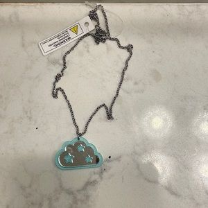 NEW Silver blue cloud necklace